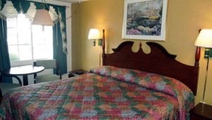 Budget Inn motel room interior