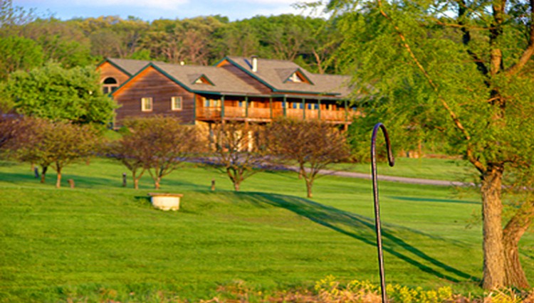 Inn at Grist Iron on lakeside hilltop exterior