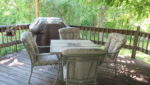 Dean Lane bnb outdoor seating with country feel