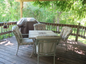 Dean Lane bnb outdoor seating with country feel